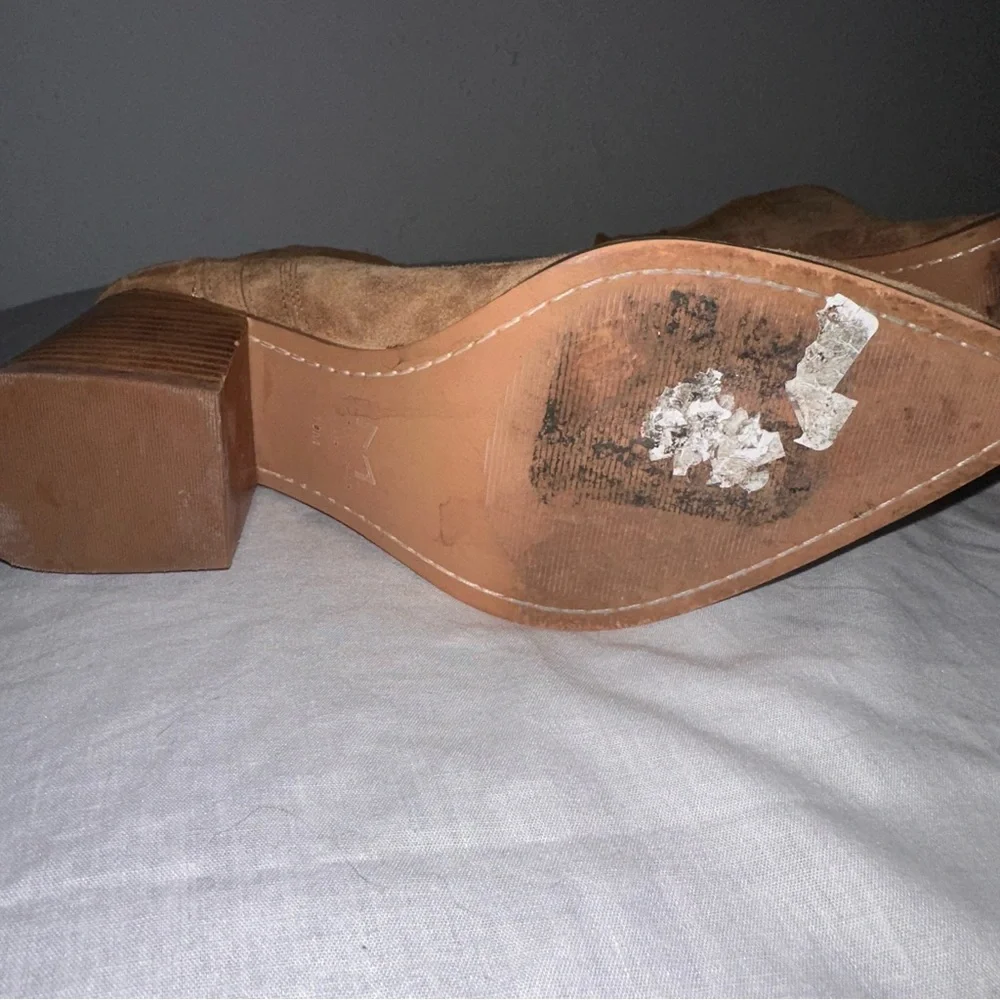 Marc Fisher Camel Suede Boots – Size 10 - Picture 3 of 8